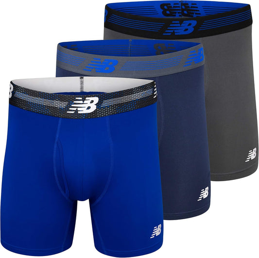 Men'S 6" Boxer Brief Fly Front with Pouch, 3-Pack
